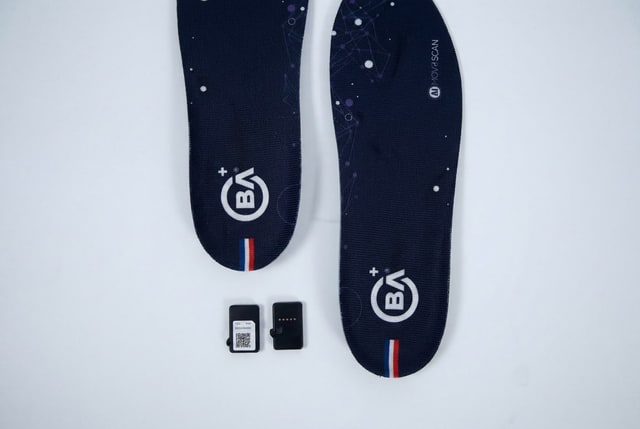 Baliston insoles and motion-sensor pods on a light background