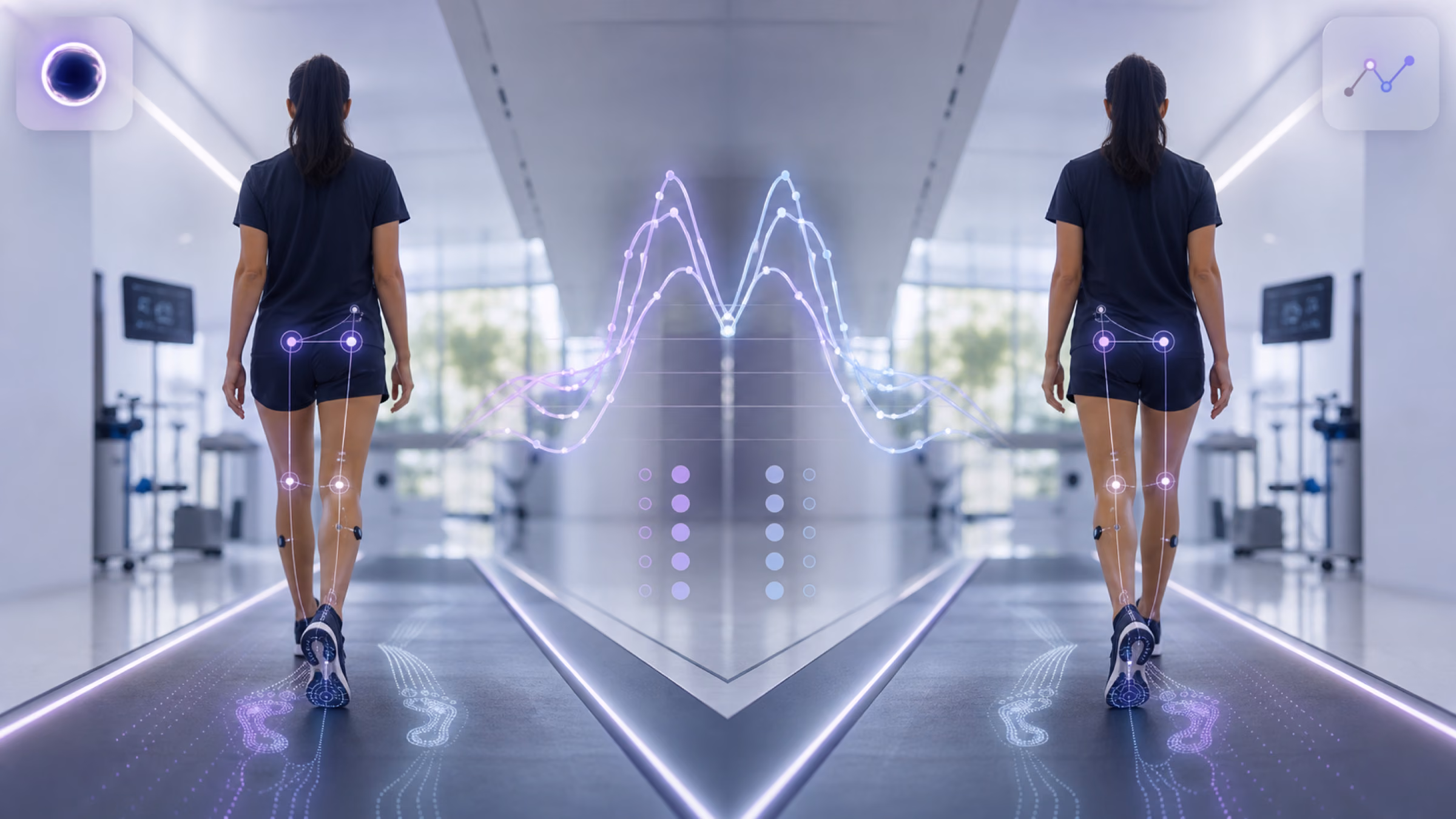 Repeated gait testing with aligned IMU insole traces